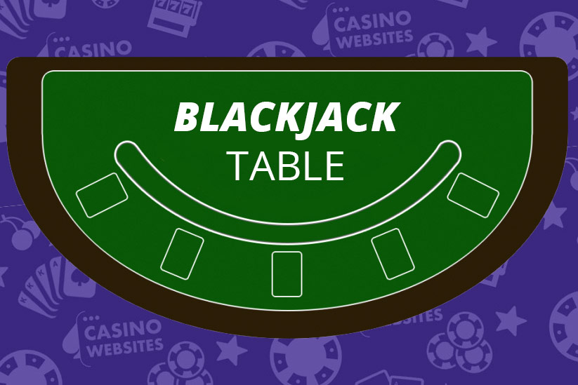 How a blackjack table looks like
