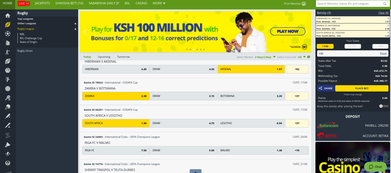 Betika on X: Weeeh kwani jana kulienda aje?😳 Leo pia lineup ya games ni moto moto with the BEST BOOSTED ODDS at Check out the day's top games na usisahau kuboost